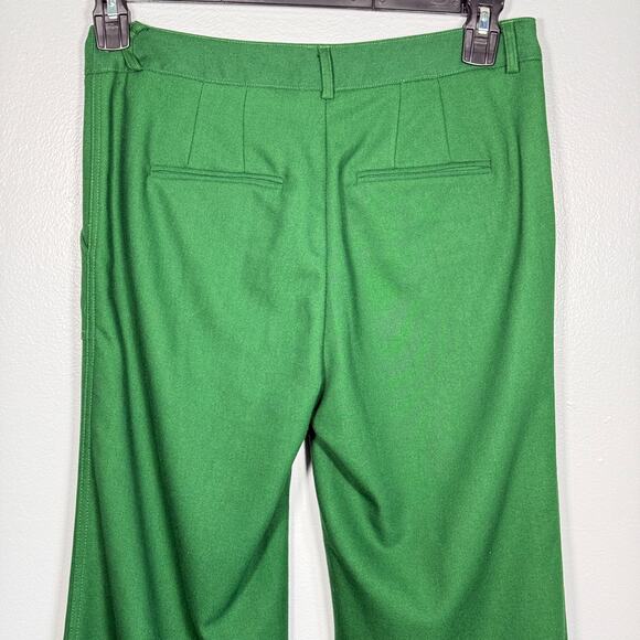 Corey Lynn Calter Green Sailor Flare Pants Size 4 Retro Nautical Wide Leg - Picture 3 of 8